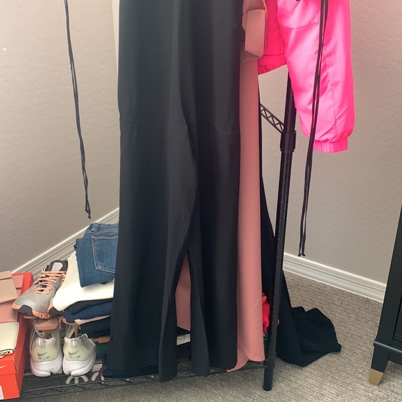 For Love and lemons deep v open back black jumpsuit - Picture 2 of 2